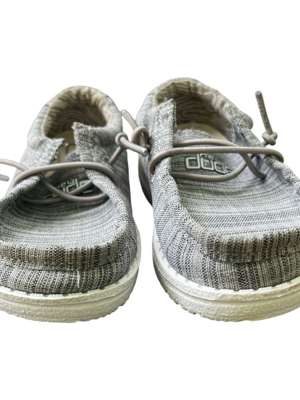 Hey Dude Kids Light Grey Knit Slip-On Sneakers